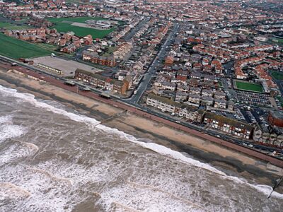 Beach Road at Cleveleys before the sea wall was built