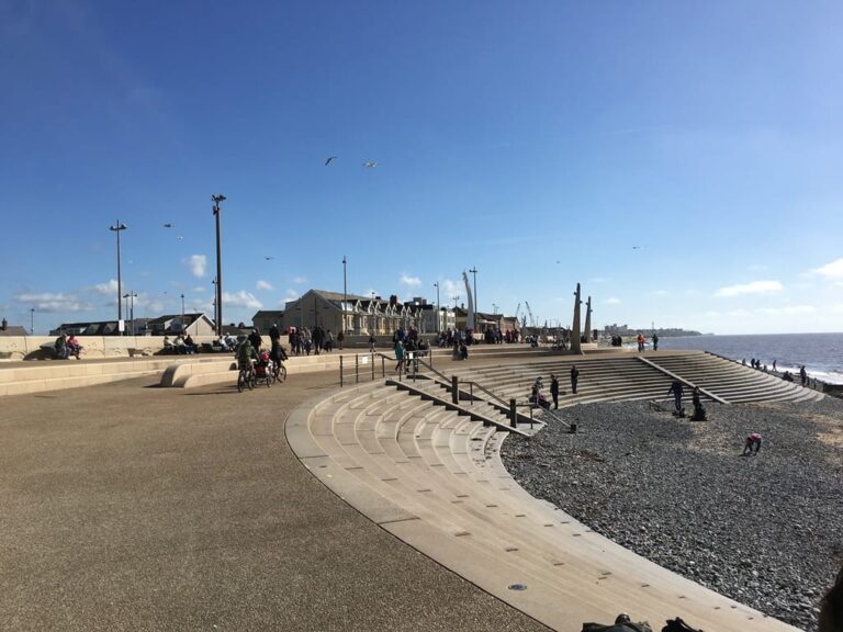 Walking in Cleveleys at the beach and seafront