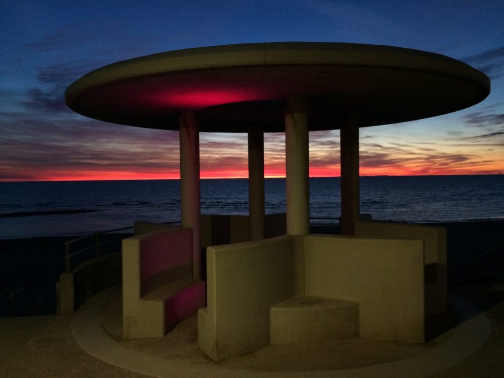 Sunset at Cleveleys seafront, by Stephen Ingham