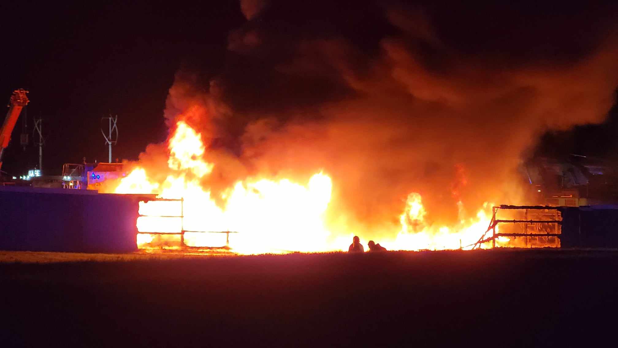 Fire at Jubilee Gardens Beach Works Compound